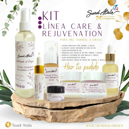 KIT - LÍNEA CARE & REJUVEATION 1 - PIEL NORMAL A GRASA